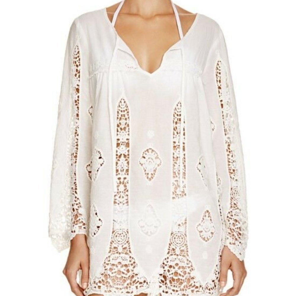 Nanette Lepore Embroidered Tunic Cover Up Dress - Picture 3 of 4